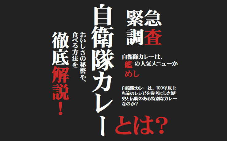 BLOG自衛隊カレーについてのタイトル