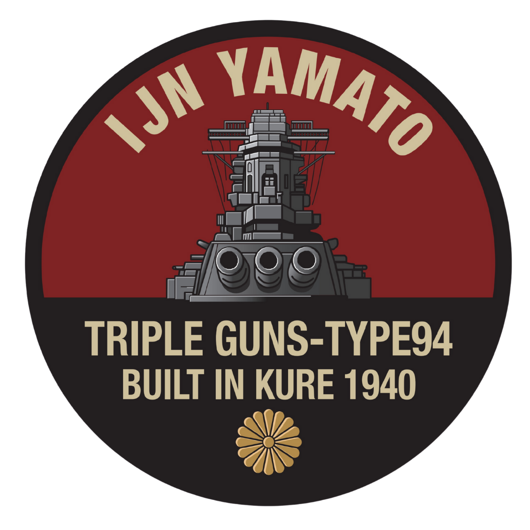【エンブレムステッカー】工廠記録シリーズ｜戦艦 大和（丸型・角型）