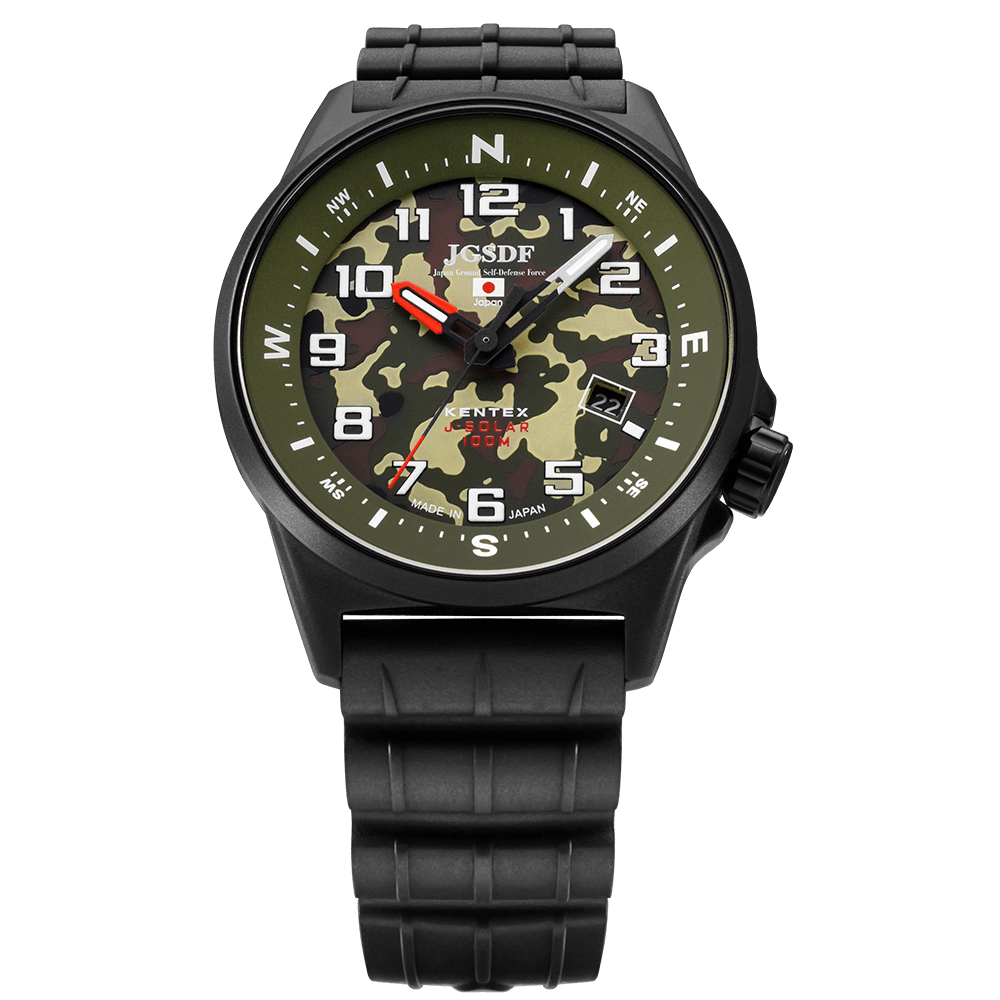 【KENTEX】腕時計 JSDFコンバットソーラー 陸上自衛隊迷彩モデル S715M-16｜ミリタリー／ソーラー式／防衛省共済組合登録商品