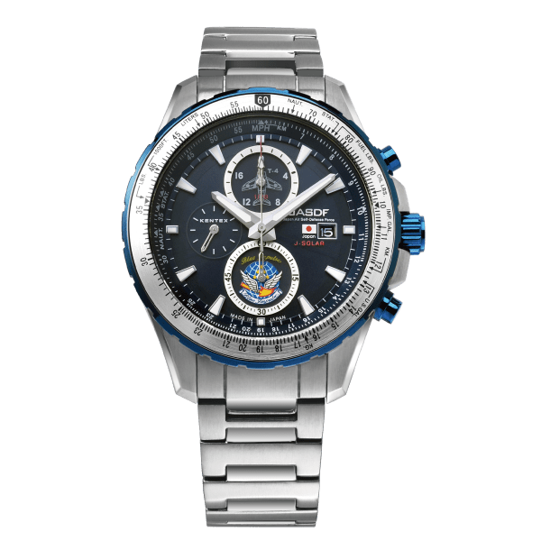 【KENTEX】腕時計 ブルーインパルス ソーラープロ S802M-03｜1960本限定／ソーラー発電／クロノグラフ／防衛省共済組合登録商品